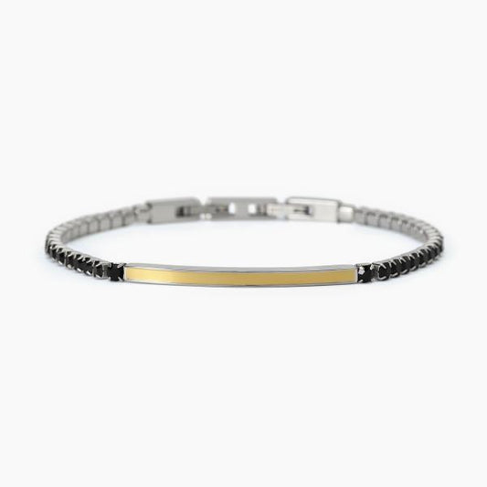 2JEWELS - Bracciale in acciaio 316L PVD giallo cristalli