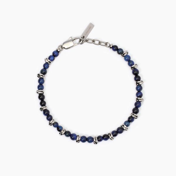 2JEWELS - Bracciale in acciaio 316L occhio di tigre blu