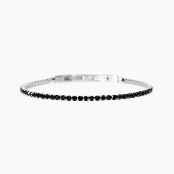 2JEWELS - Bracciale in acciaio 316L cristalli neri