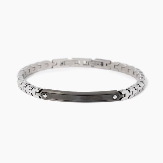 2JEWELS - Bracciale in acciaio 316L PVD nero gunmetal