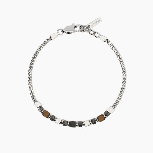 2JEWELS - Bracciale in acciaio 316L occhio di tigre