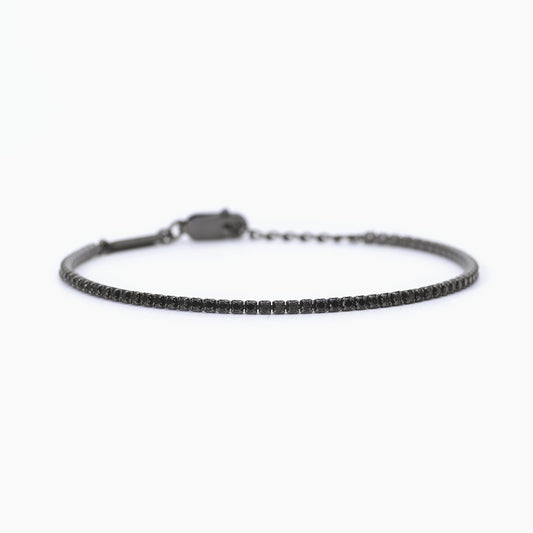 MABINA UOMO - Bracciale tennis nero