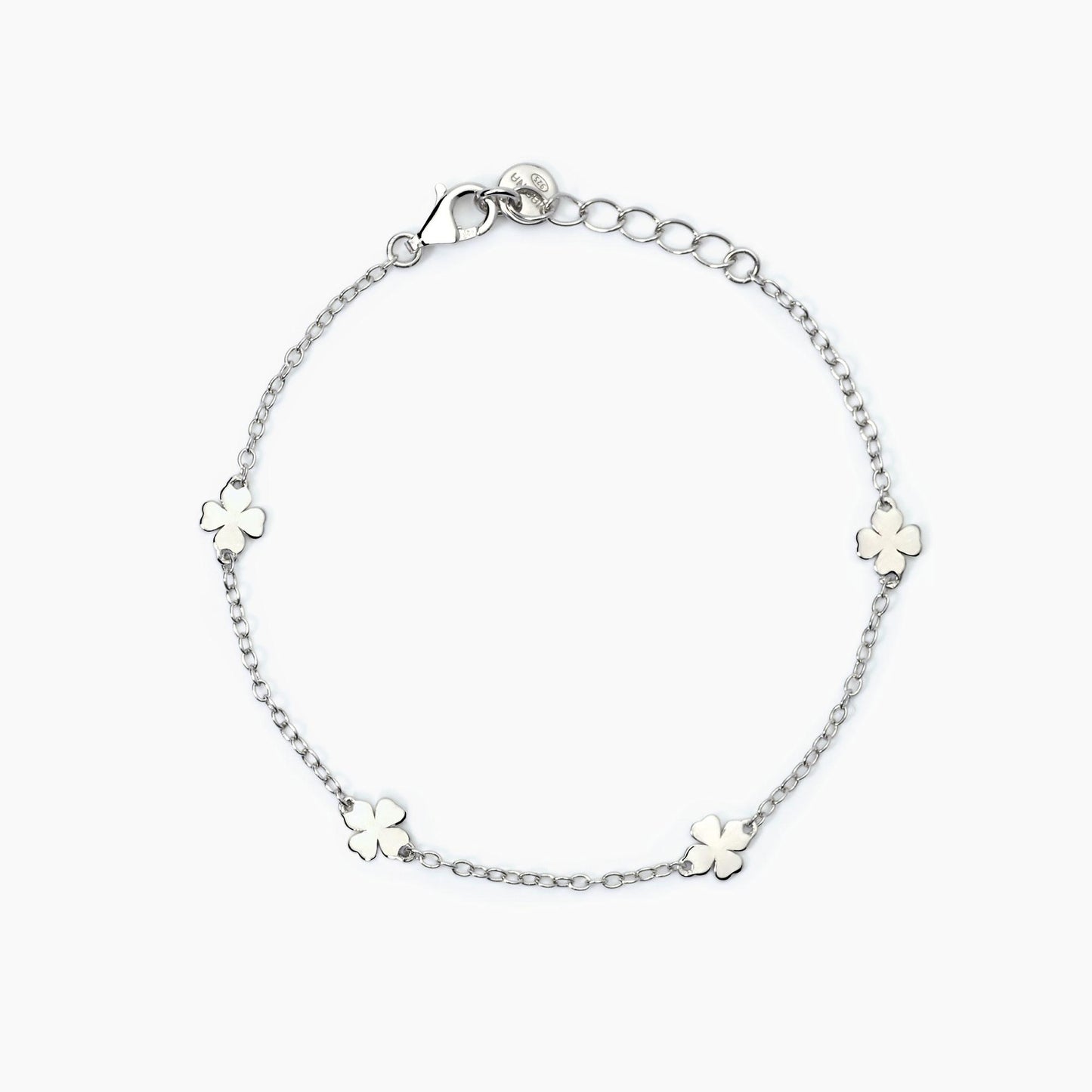 MABINA JUNIOR - Bracciale in argento con quadrifogli