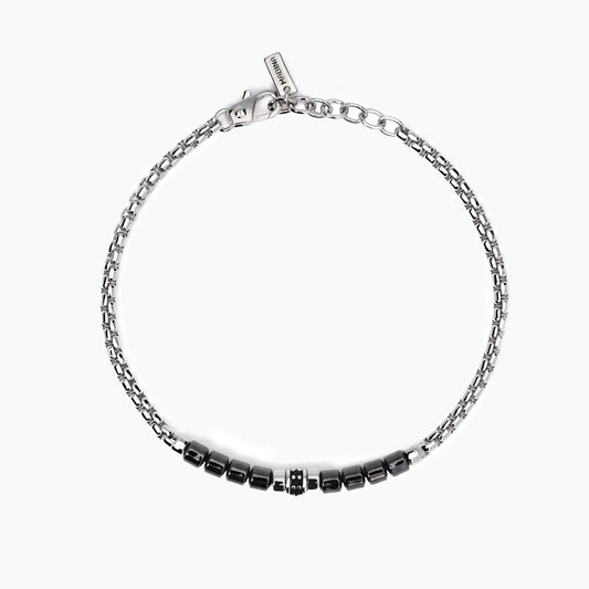 MABINA UOMO - Bracciale uomo con ematite grigia