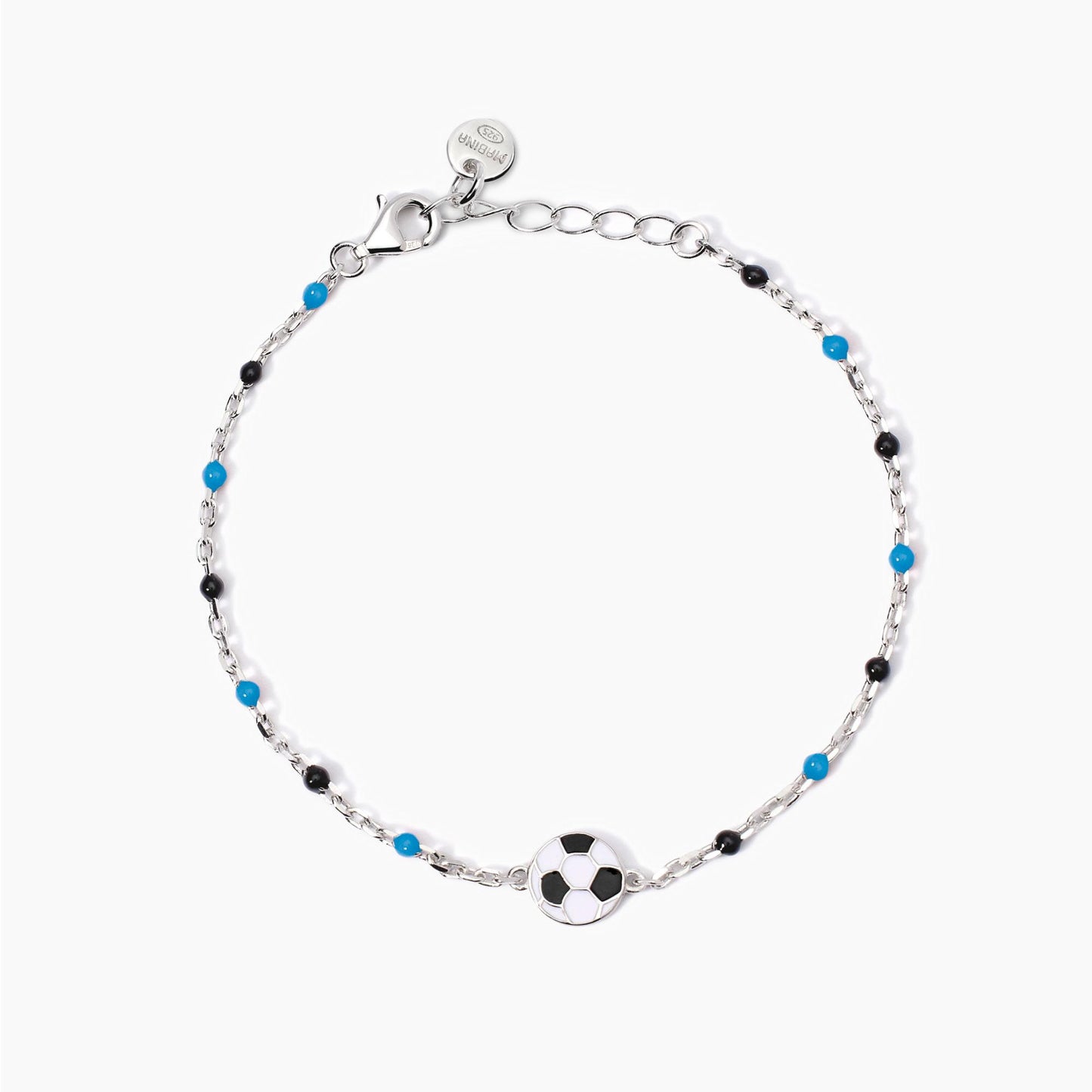 MABINA JUNIOR - Bracciale con pallone e inserti azzurri e neri