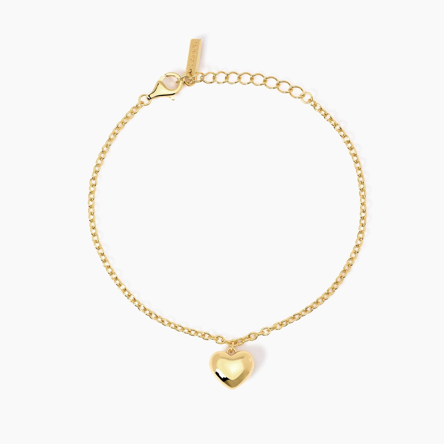 MABINA - Bracciale placcato oro con ciondolo cuore