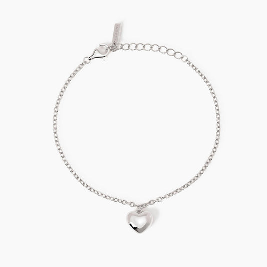 MABINA - Bracciale in argento con ciondolo cuore