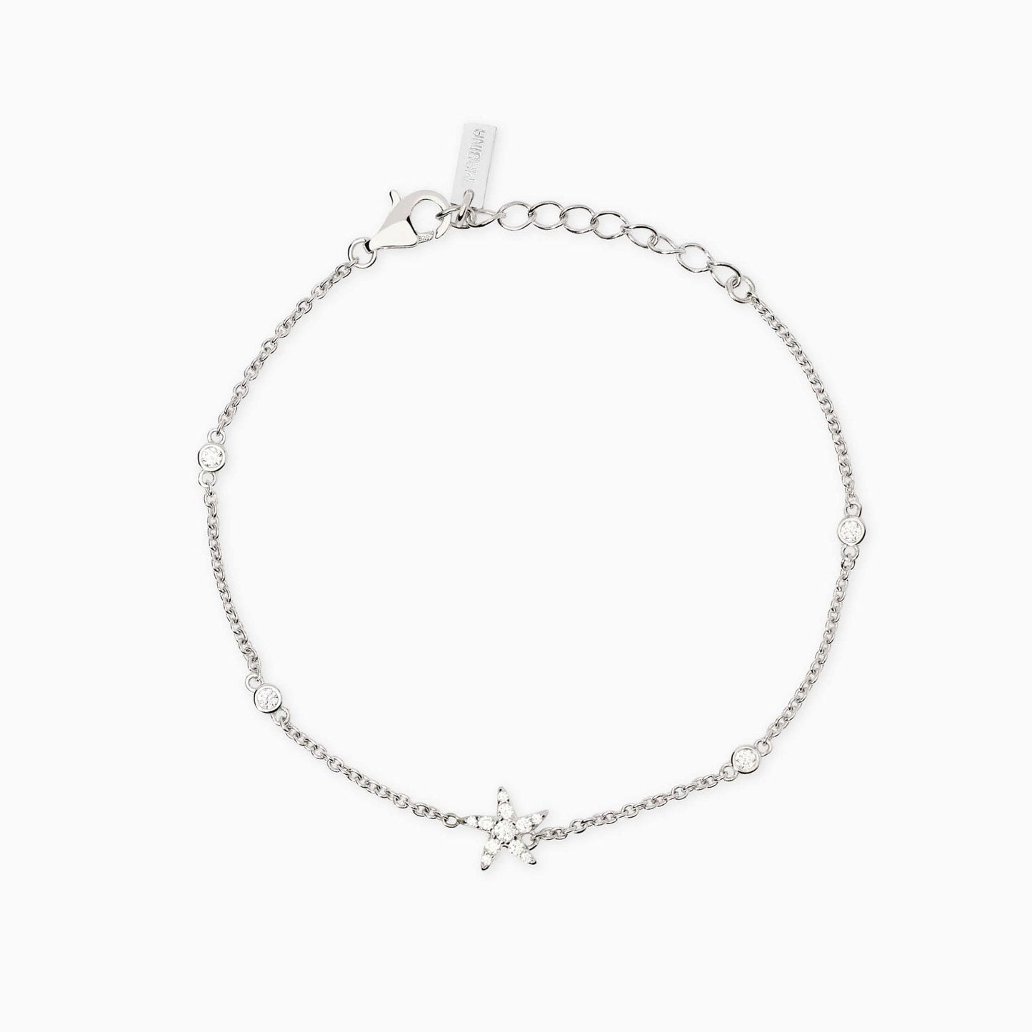 MABINA - Bracciale con stella marina in zirconi