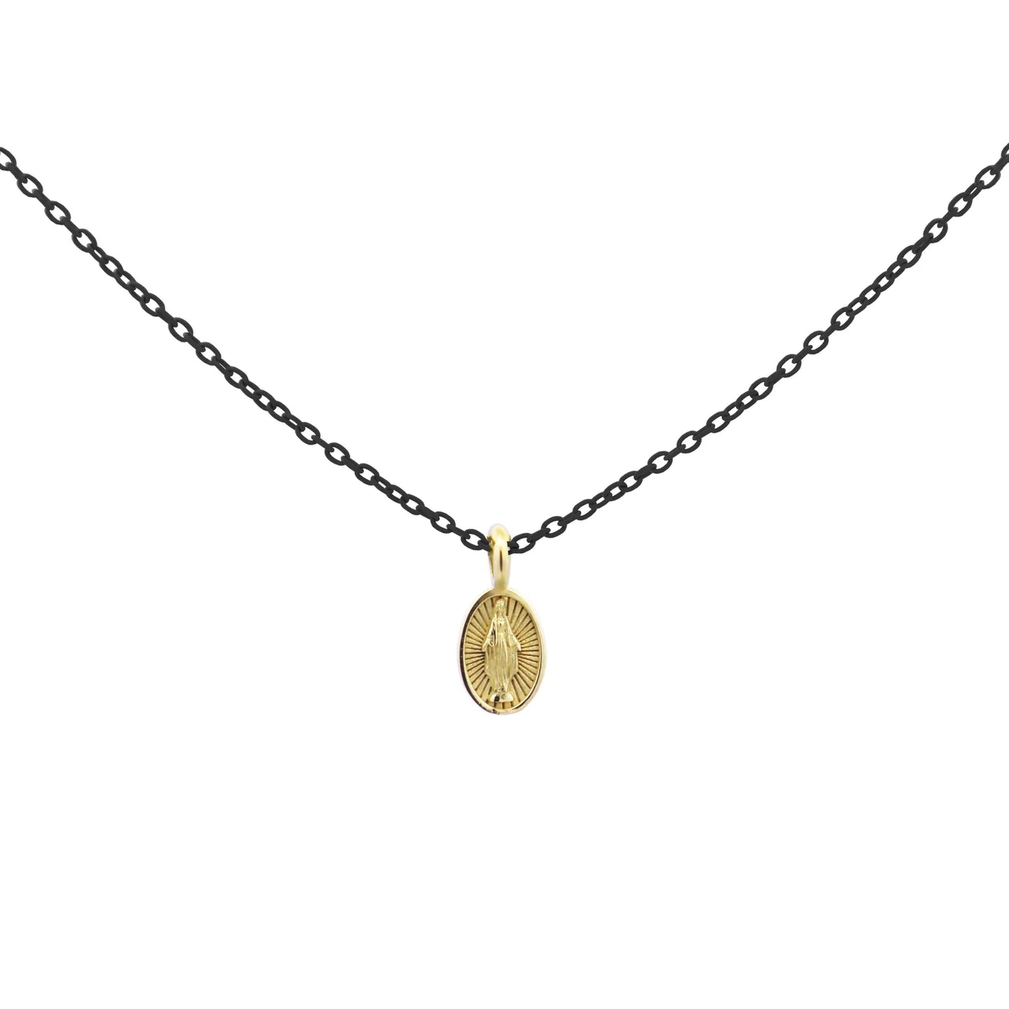 RUE DES MILLE - GIROCOLLO MADONNINA CATENA CON VERNICE - ORO 18KT