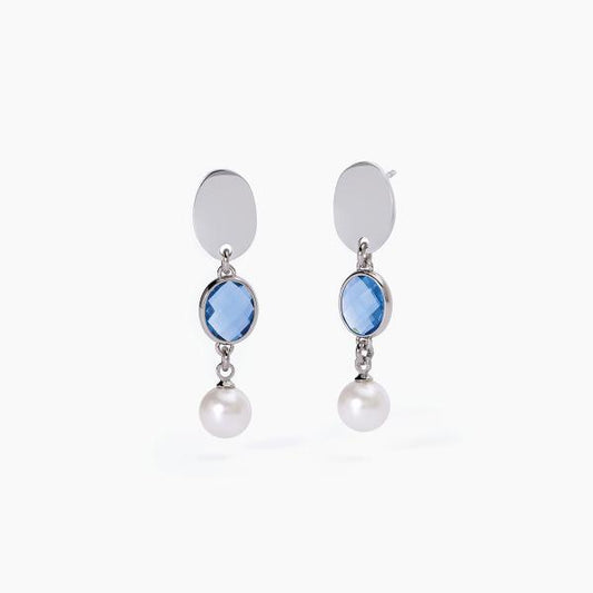 2JEWELS - Orecchini con Shell Pearl e Colour Glass