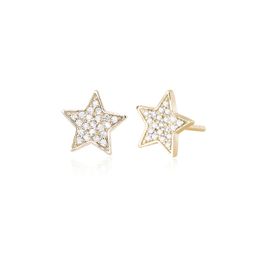 MABINA - Heart Star Earrings