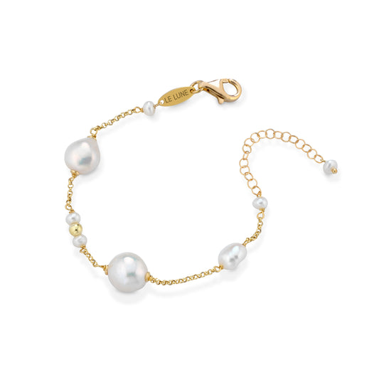 LELUNE - Bracciale con Perle Barocche